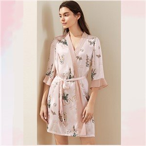 Luxurious Ladies Night Sleeping Nightgown Dress Pyjamas Silk Satin Robes Women Sexy