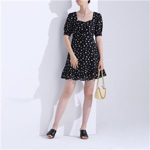 Fashion Hot Sale Lady Shirt Dress Short Sleeve Women Dress