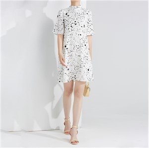 Fashion Animal Print Sleeveless Women Summer Casual Sashes Dress with Pocket