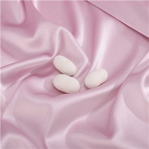 Polyester & Artificial Silk Fabric, Pink Little Square Burn out Flowers Textile for Girl's Fashion