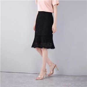 Fashion Red Tie up Ruffle Lace up Waist Red Skirt