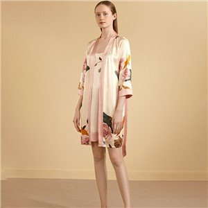 Wholesale Pajamas Night Dress Silk Bathrobe Kimono Robe